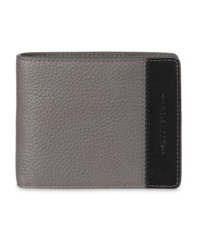 Мужской кожаный кошелек Cole Haan Slimfold RFID Two-Tone Pebbled Leather