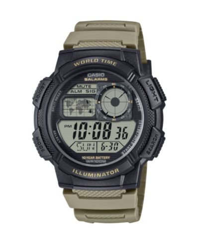 Casio Мужеские цифровые часы Tan Resin, 45mm