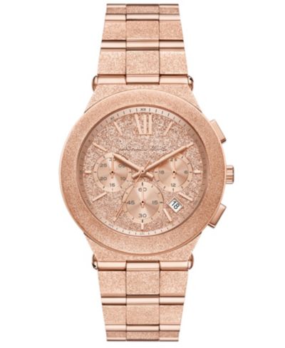 Женские часы Michael Kors Billie Chronograph Rose Gold-Tone Stainless Steel 40mm