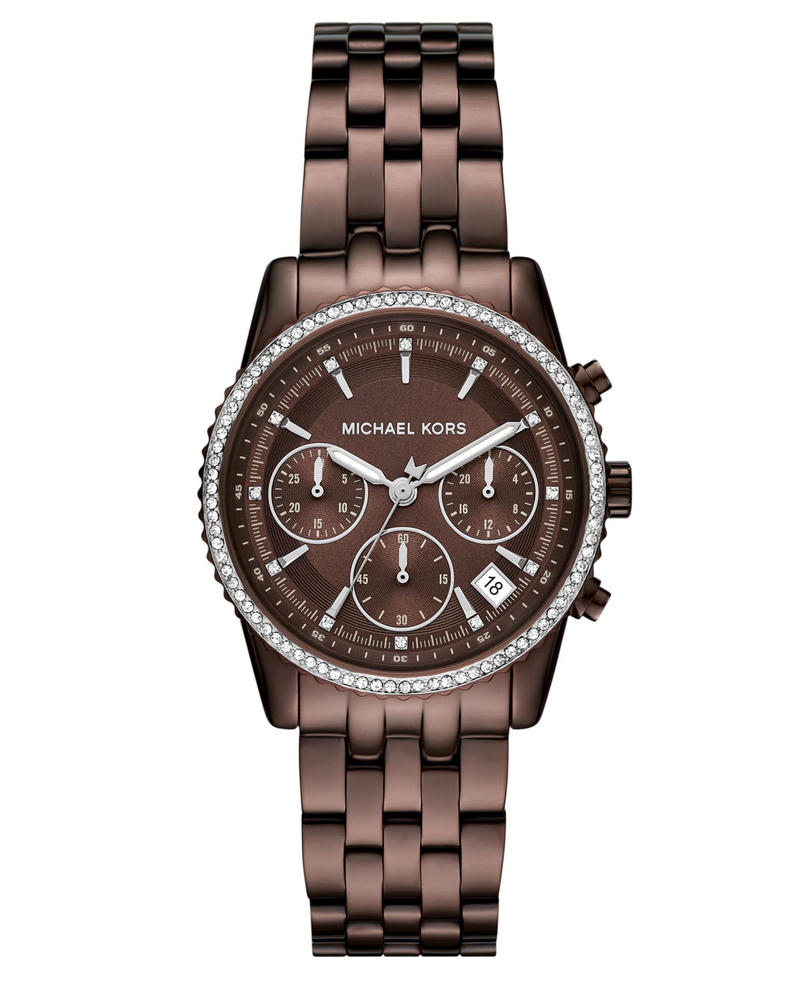 Women's Bryant Chronograph Brown Stainless Steel Watch, 35mm
