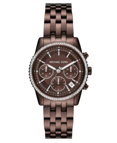 Women's Bryant Chronograph Brown Stainless Steel Watch, 35mm