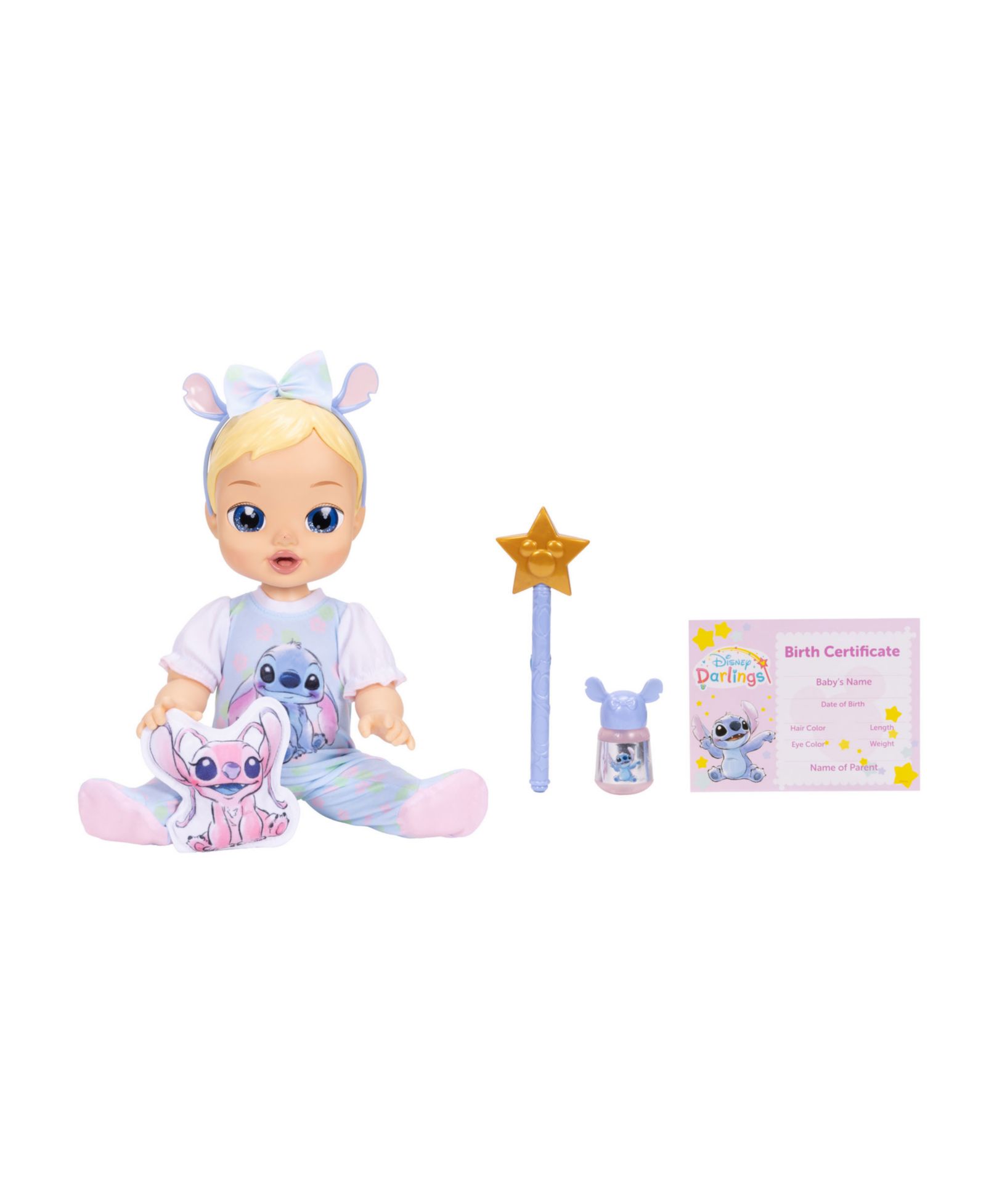 Disney Darlings Stitch Deluxe Blonde Hair, Blue Eyes Feature Doll