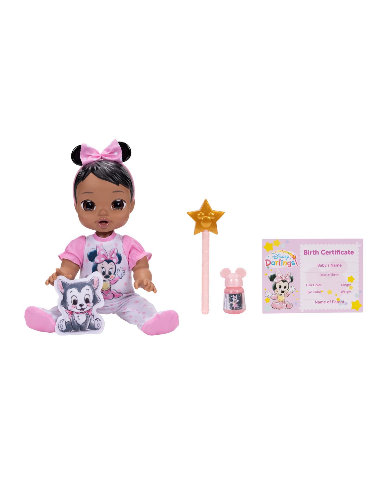 Disney Darlings Deluxe Minnie с светло-коричневыми волосами и карими глазами, кукла