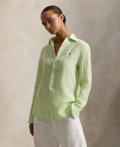 Polo Ralph Lauren Women's Classic-Fit Striped Linen Shirt