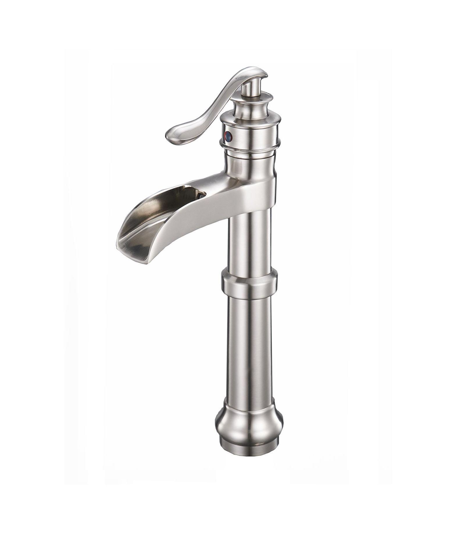 Waterfall Single Hole Single-Handle Vessel Bathroom Faucet With Supply Line in Oil Rubbed Bronze