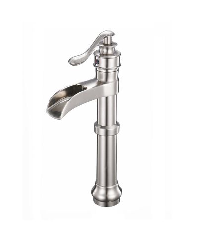 Waterfall Single Hole Single-Handle Vessel Bathroom Faucet With Supply Line in Oil Rubbed Bronze
