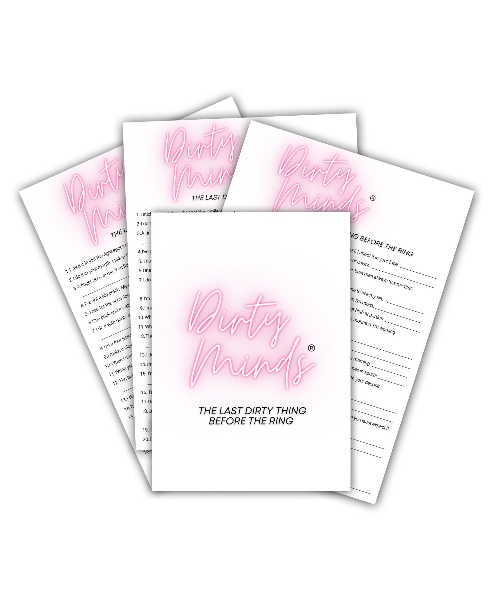 Tdc Games Dirty Minds Bachelorette Party Card Game, 25 Cards, Ages 17+