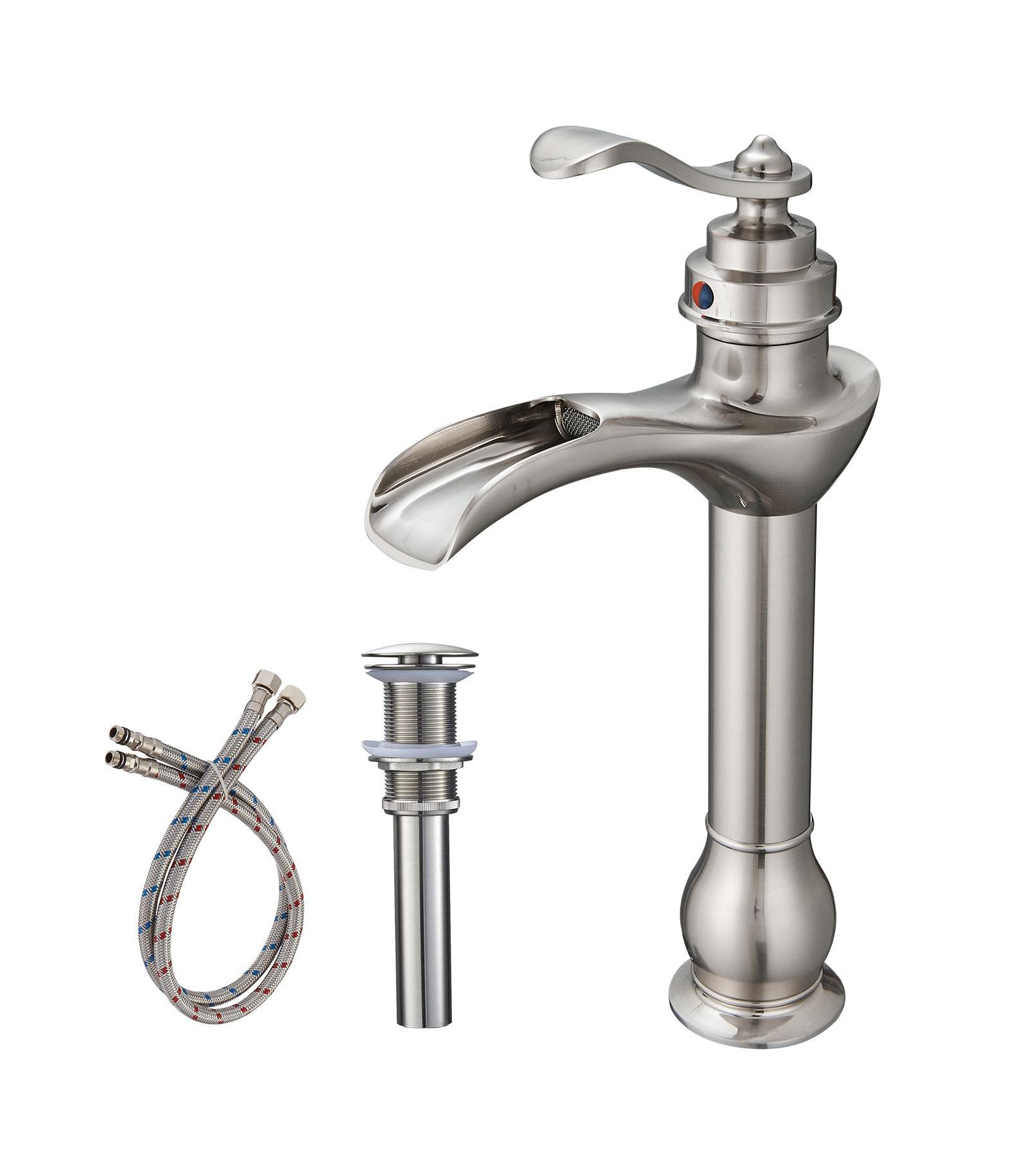 Greenspring Waterfall Single Hole Single Handle Vessel Bathroom Faucet