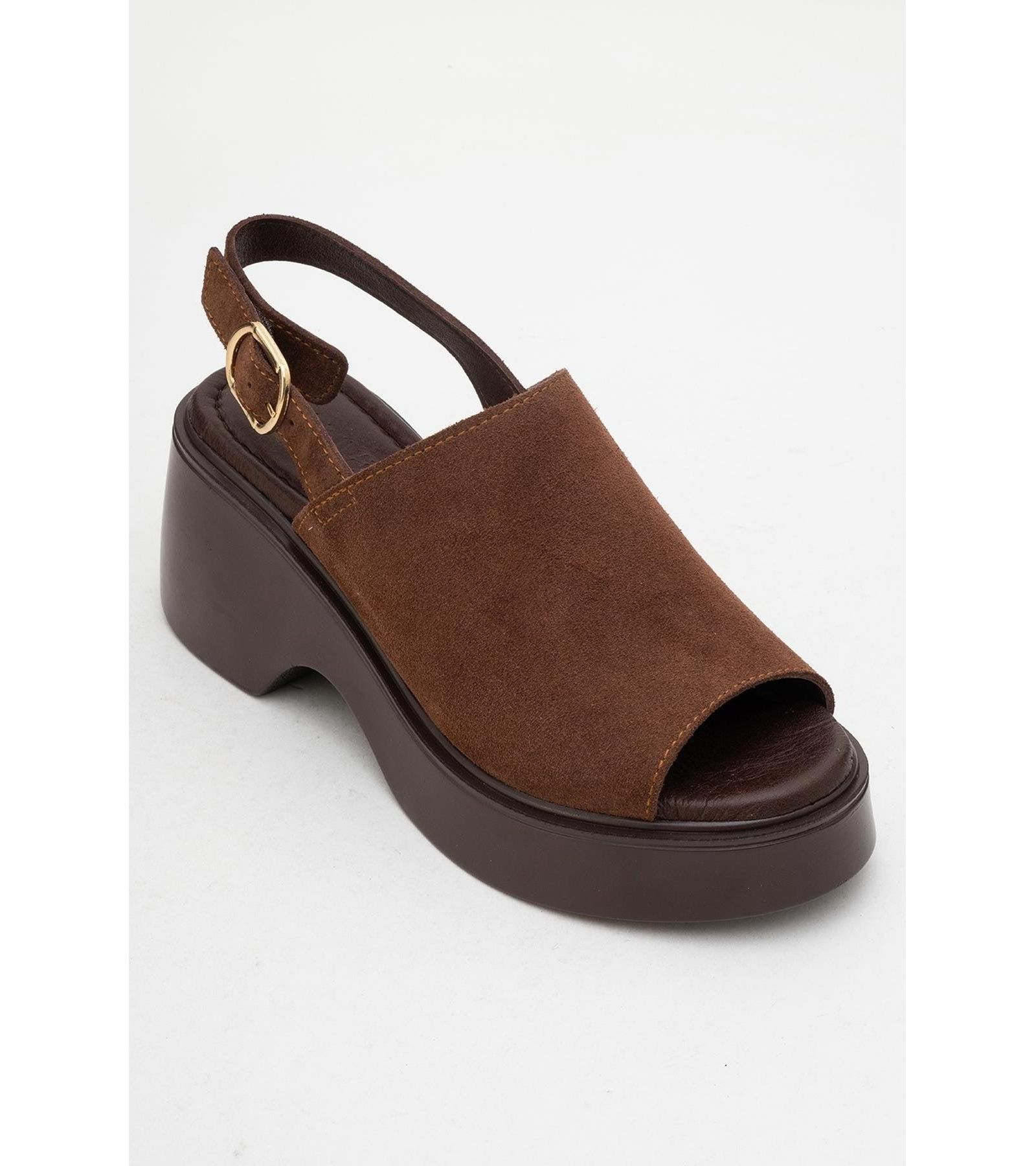 Power Leather Platform Wedge Sandals (Women)