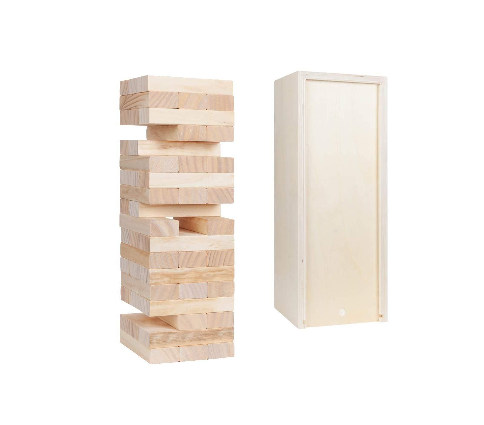 WE Games деревянные блоки Tower Game с деревянной коробкой, 12 in.