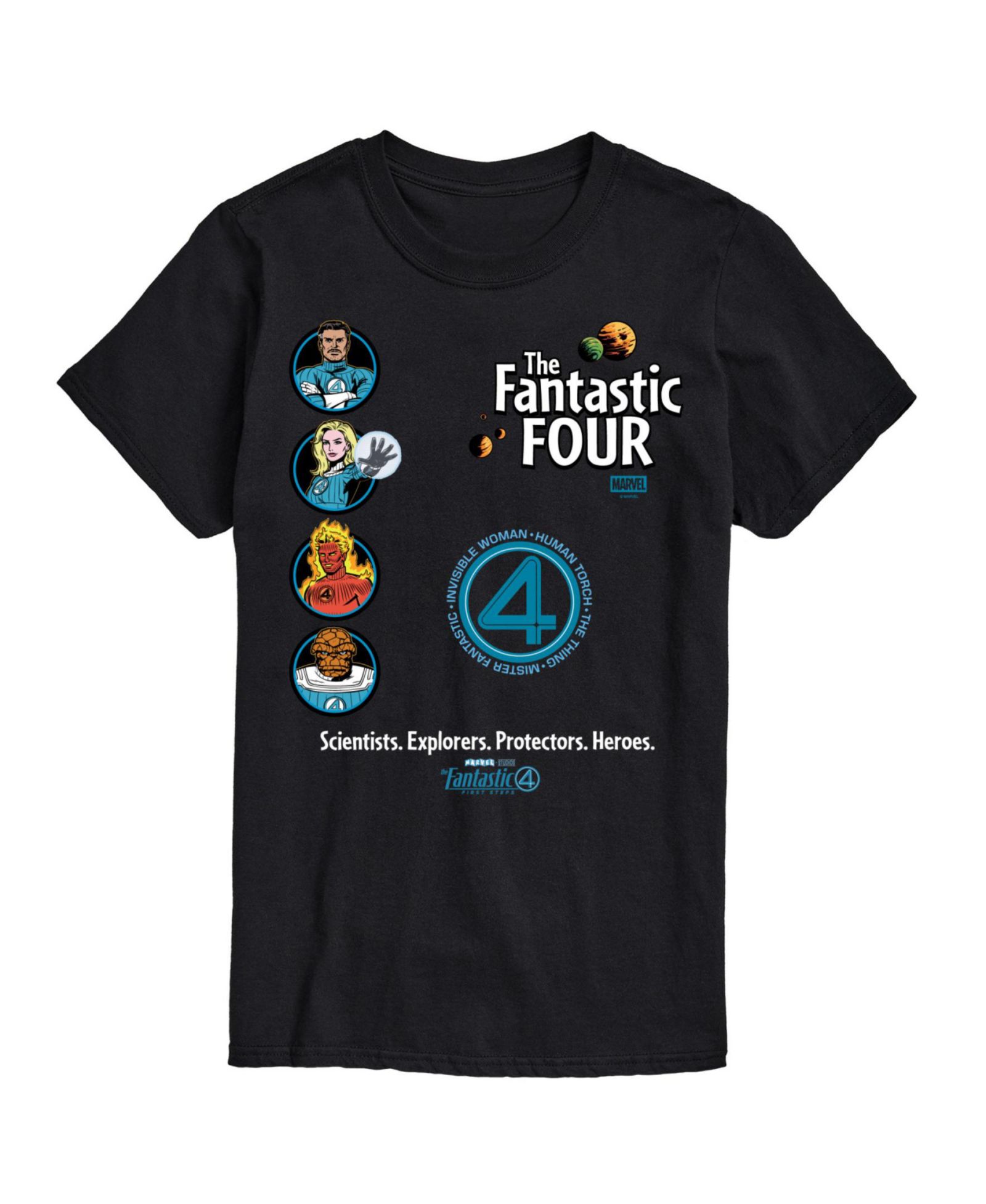 AIRWAVES Men's The Fantastic Four First Steps Team Short Sleeve T-Shirt
