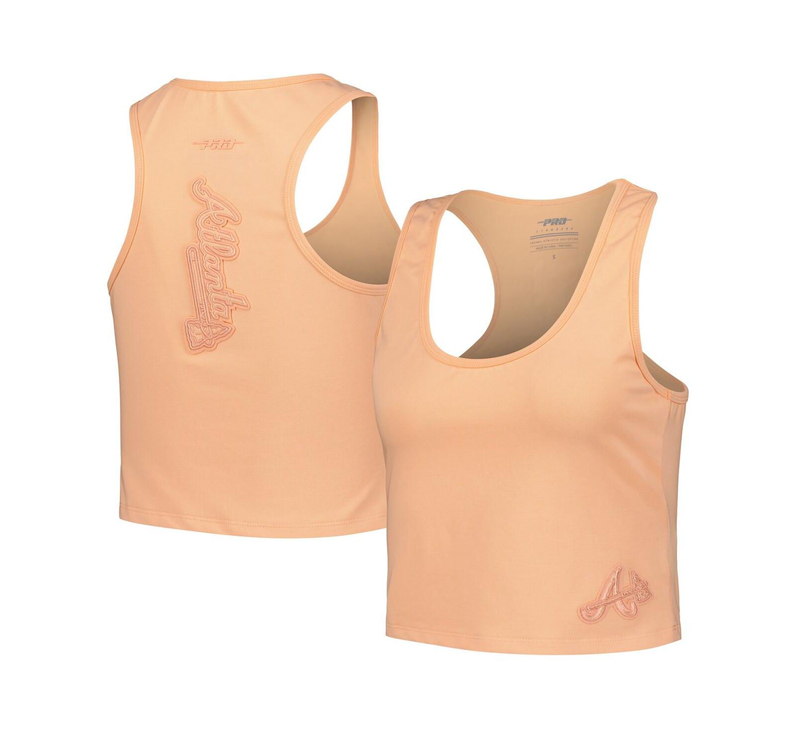 Женский майка-топ Pro Standard Orange Atlanta Braves Neutral Fitted Racerback