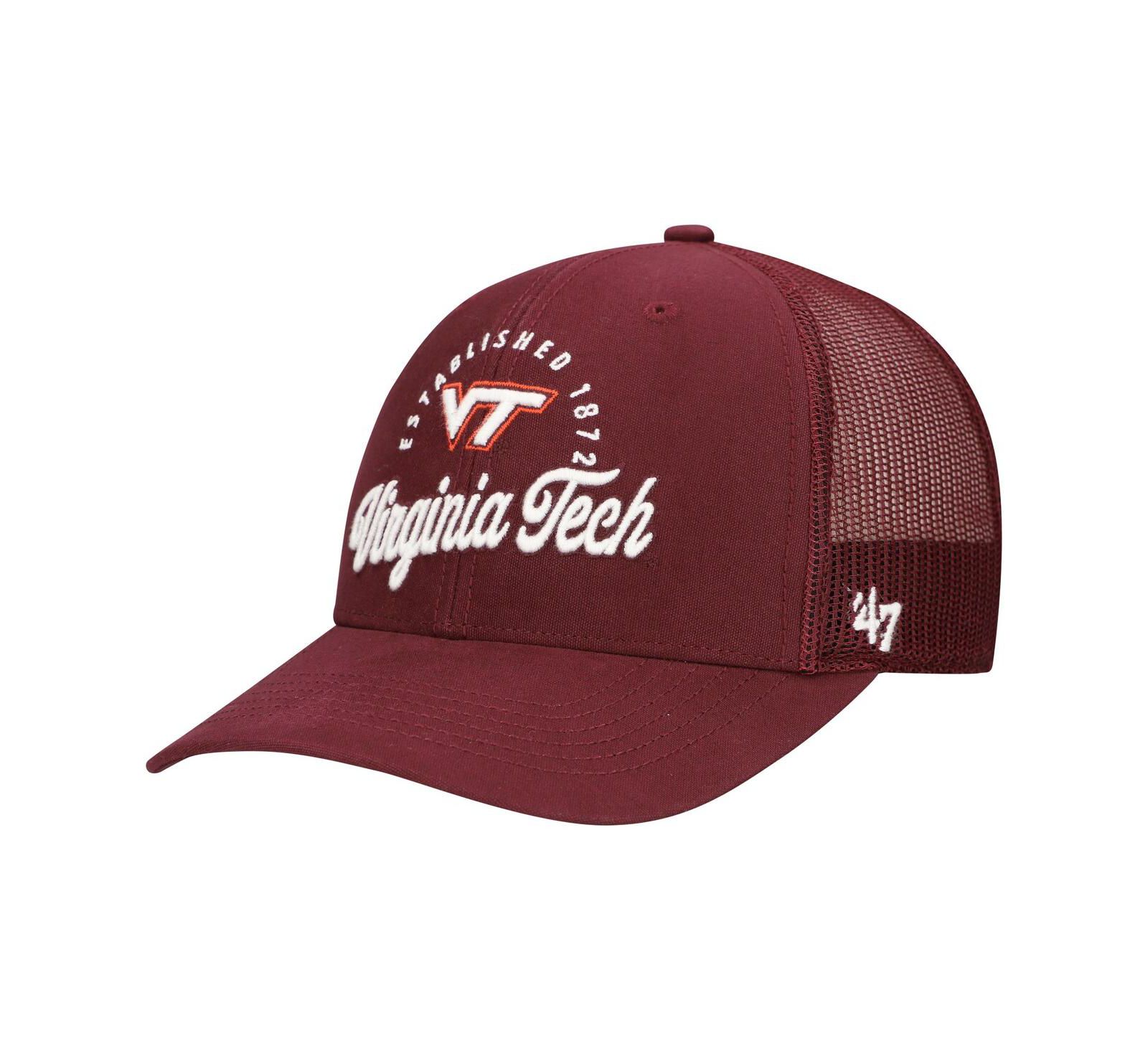 '47 Brand Men's Maroon Virginia Tech Hokies Pitstop Trucker Adjustable Hat