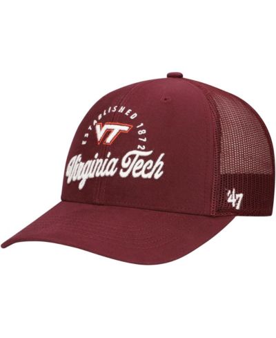 Мужская кепка '47 Brand Maroon Virginia Tech Hokies Pitstop Trucker, регулируемая
