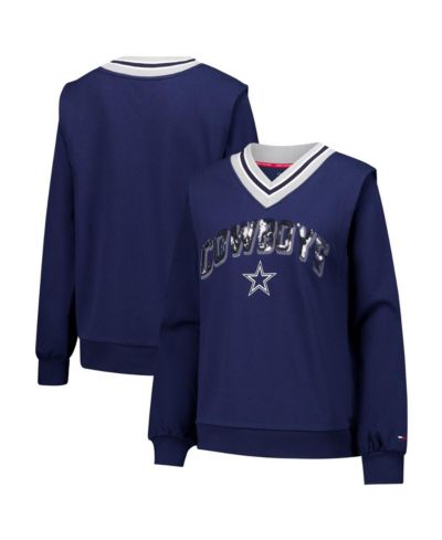 Tommy Hilfiger Женский темно-синий свитшот Dallas Cowboys Alice V-Neck