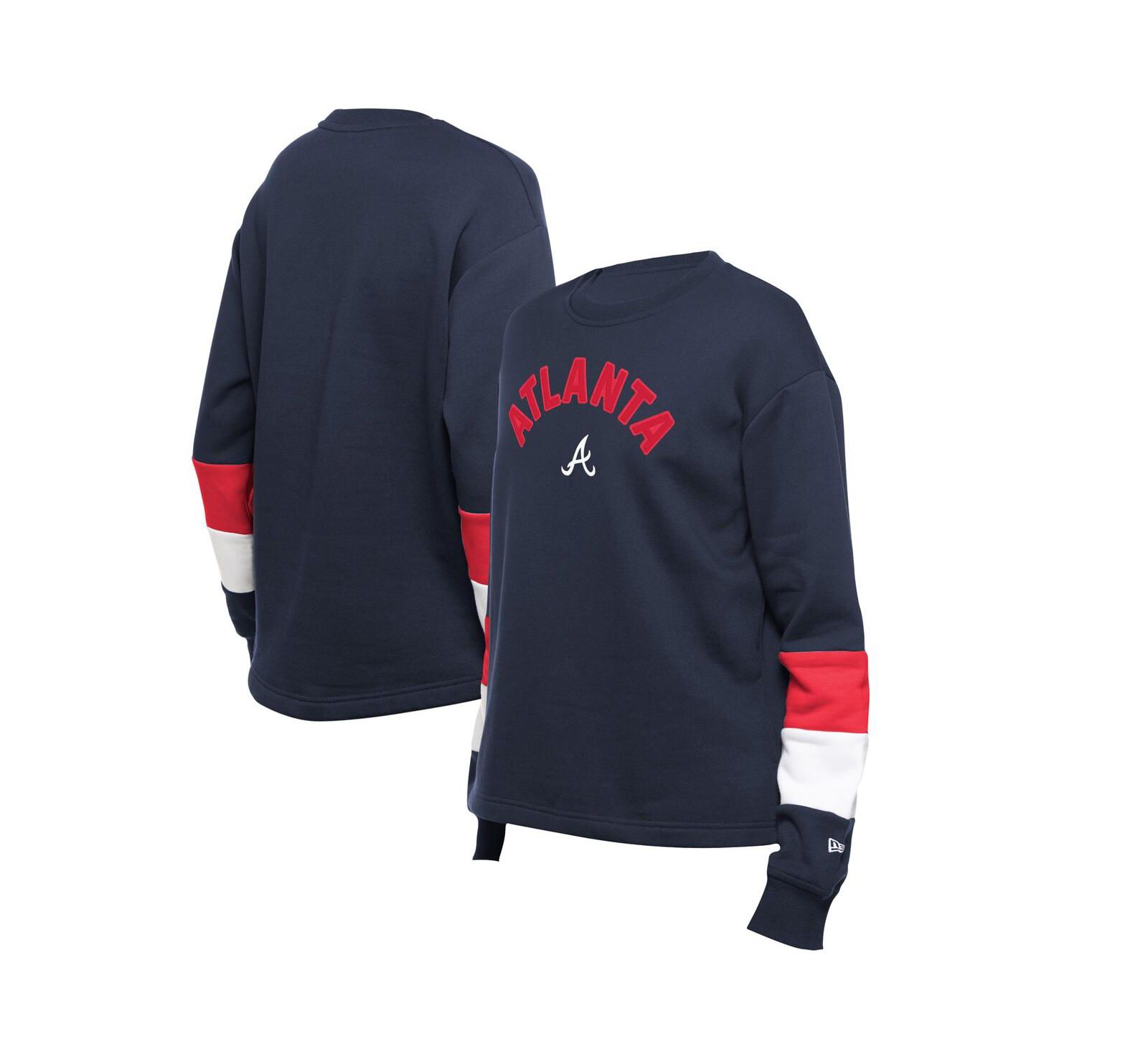 New Era Женский свитшот Atlanta Braves Navy