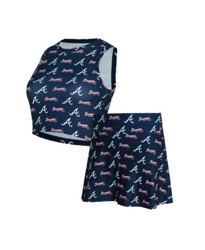 Concepts Sport Women's 2-Piece Navy Atlanta Braves Knit Tank Top and Skort Set