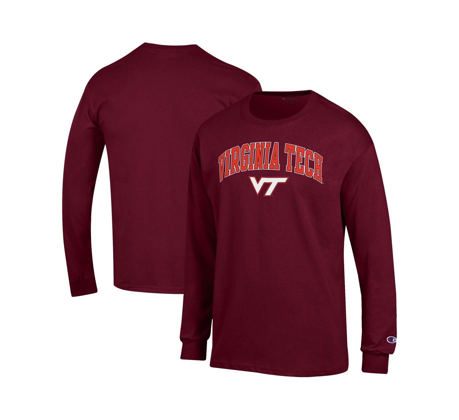 Champion Men's Maroon Virginia Tech Hokies Arch Over Logo Long Sleeve T-Shirt