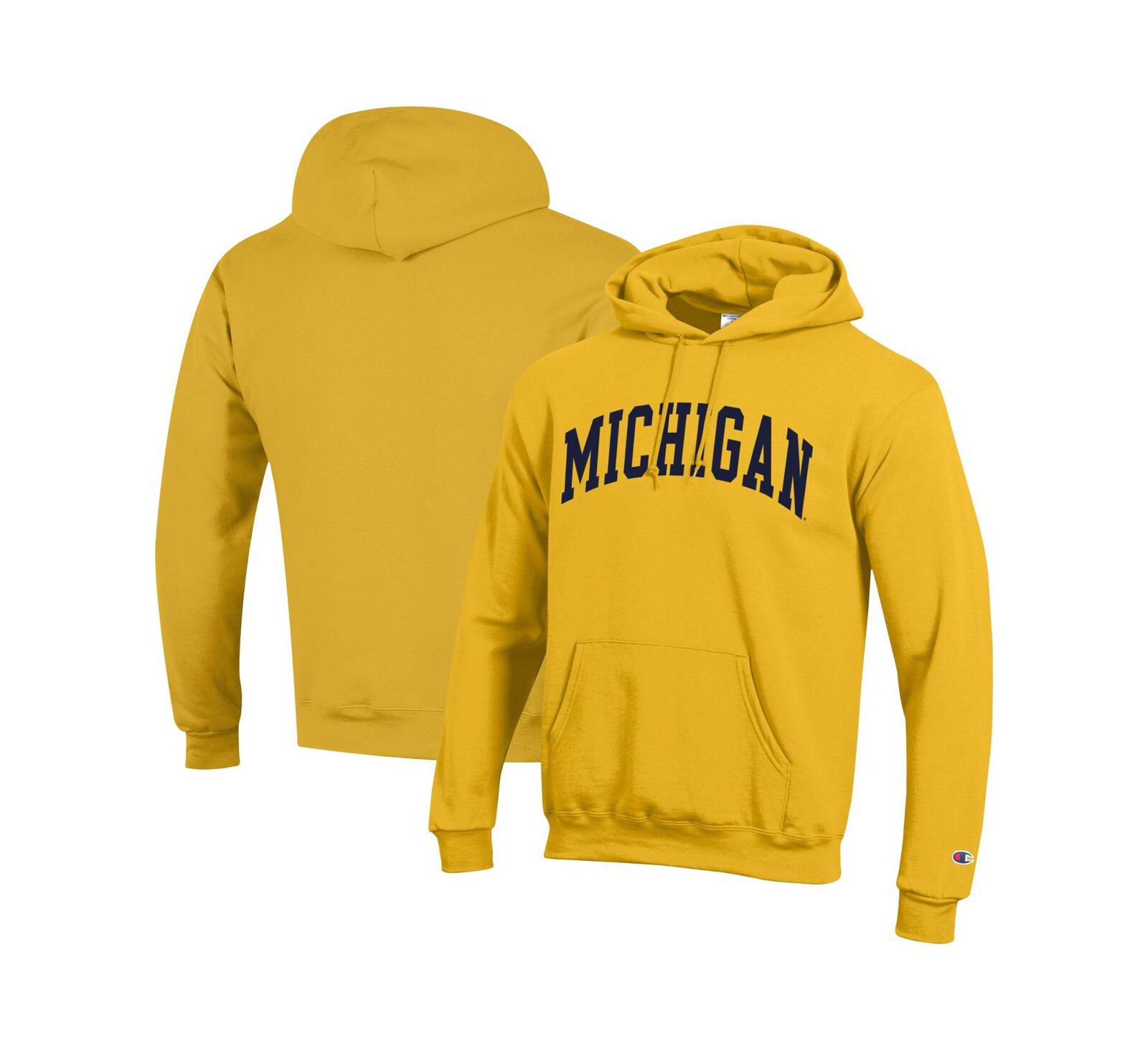 Мужское худи Champion Michigan Wolverines Basic Arch Fleece
