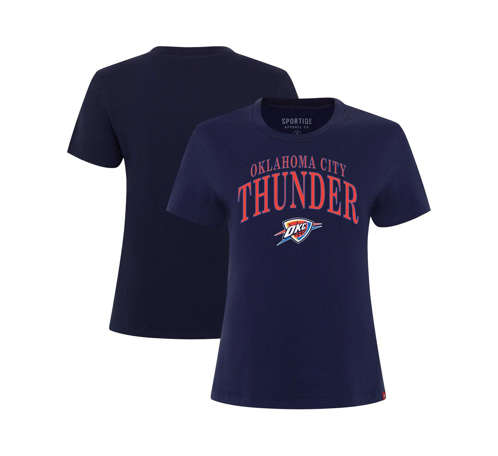 Футболка Sportiqe Women's Navy Oklahoma City Thunder Arcadia Boxy
