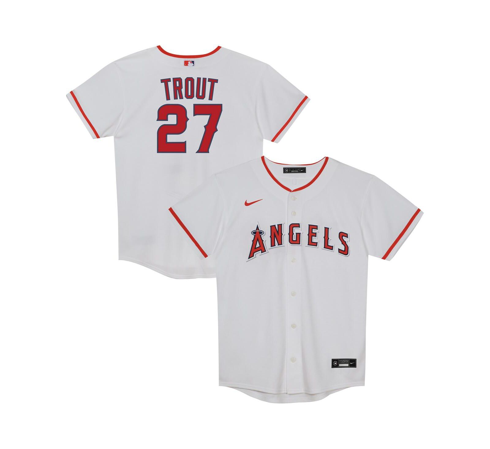 Детская реплика джерси Nike Mike Trout White Los Angeles Angels Home