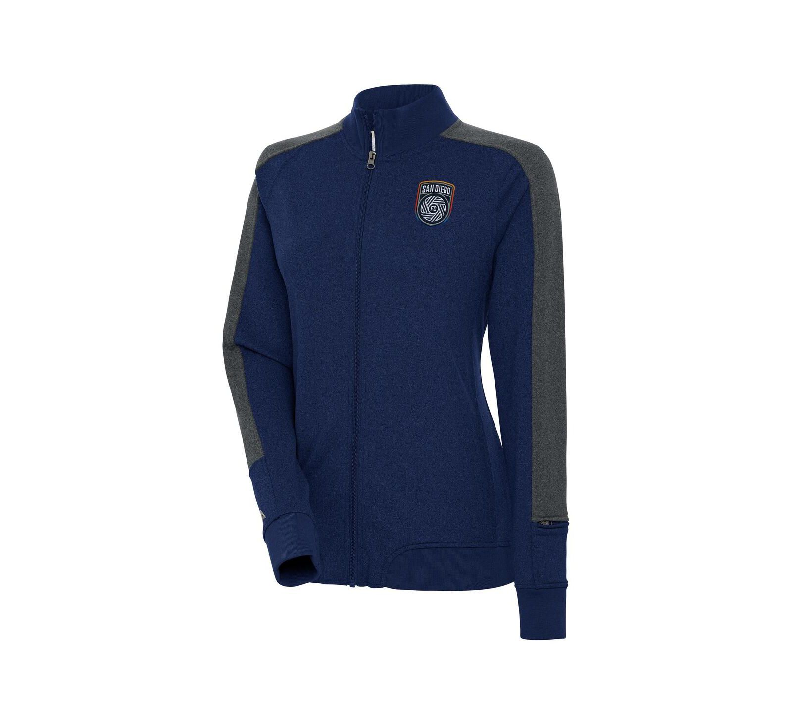 Antigua Women's Navy San Diego FC Strike Anthem Full-Zip Jacket