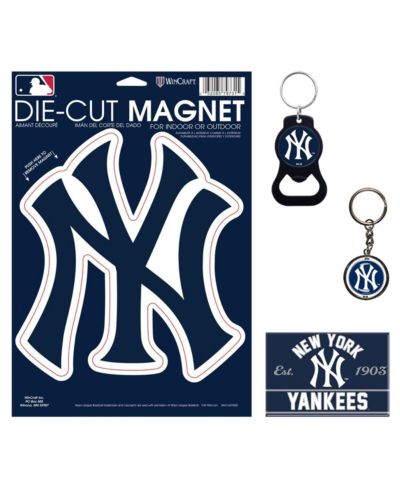 Wincraft New York Yankees 4-Pack Key Rings and Magnets Set