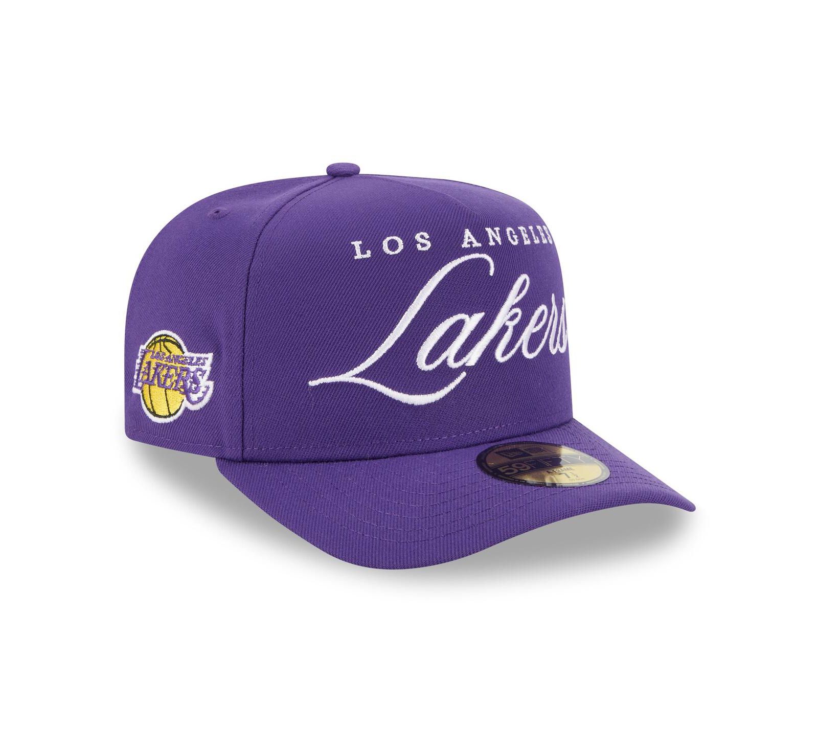 New Era Мужская кепка New Era Purple Los Angeles Lakers 2025 NBA Draft A-Frame 59FIFTY Fitted
