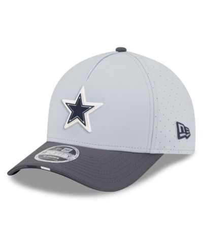Мужская кепка New Era Gray/Graphite Dallas Cowboys 2025 NFL Training Camp A-Frame 9FORTY Adjustable Hat
