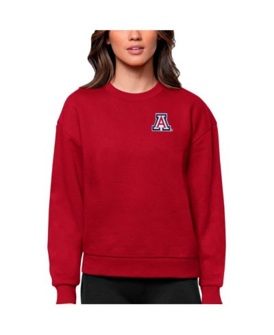 Женская толстовка Antigua Women's Red Arizona Wildcats Logo Victory с круглым вырезом
