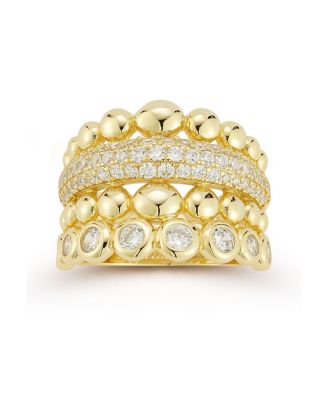 Кольцо Rachel Zoe из стерлингового серебра с напылением 14K Gold