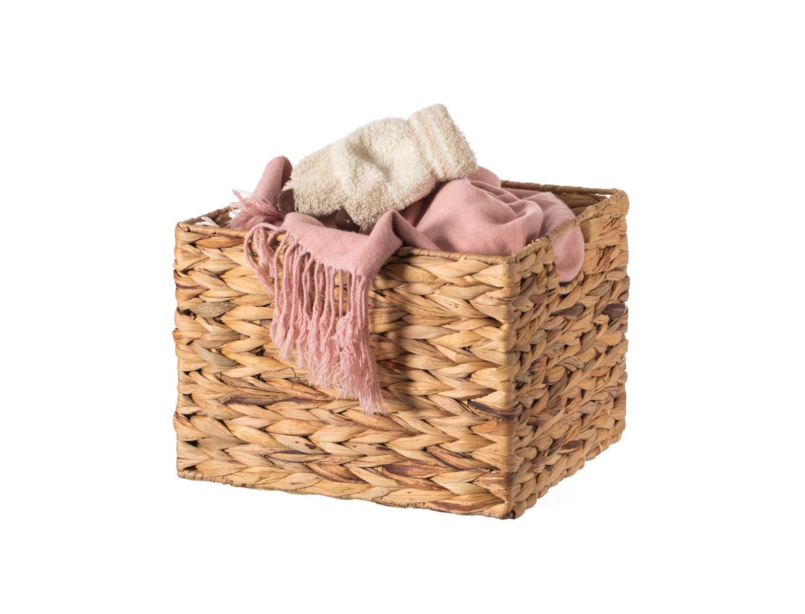 Плетеный корзина для хранения Wickerwise Natural Decorative Woven Water Hyacinth