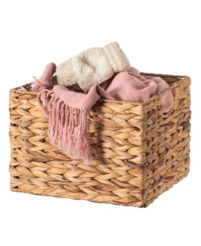 Плетеный корзина для хранения Wickerwise Natural Decorative Woven Water Hyacinth