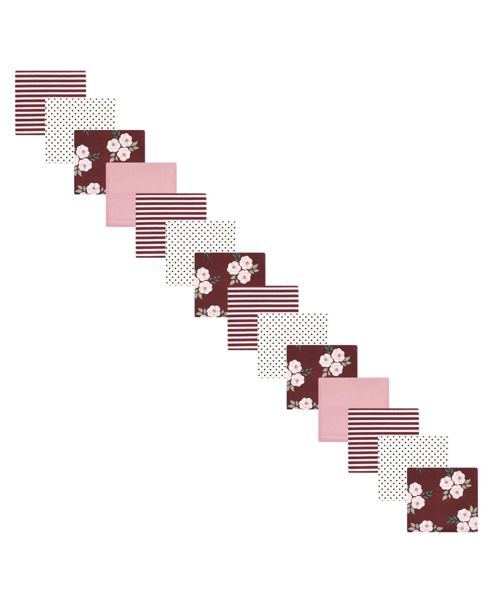 Hudson Baby Girls 14Pk Flannel Receiving Blanket (Cotton Poly)