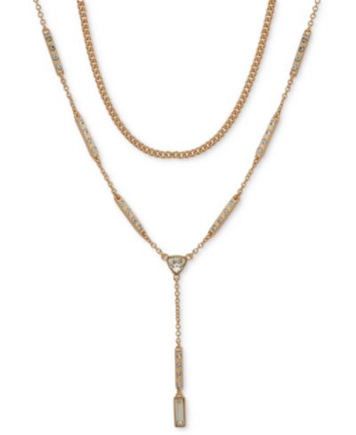 Ожерелье-ларнат KARL LAGERFELD PARIS Crystal Geometric 16" + 3" extender