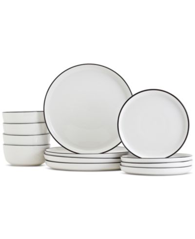 Набор столовой Haven Black Rim 12 Pc. на 4 персоны