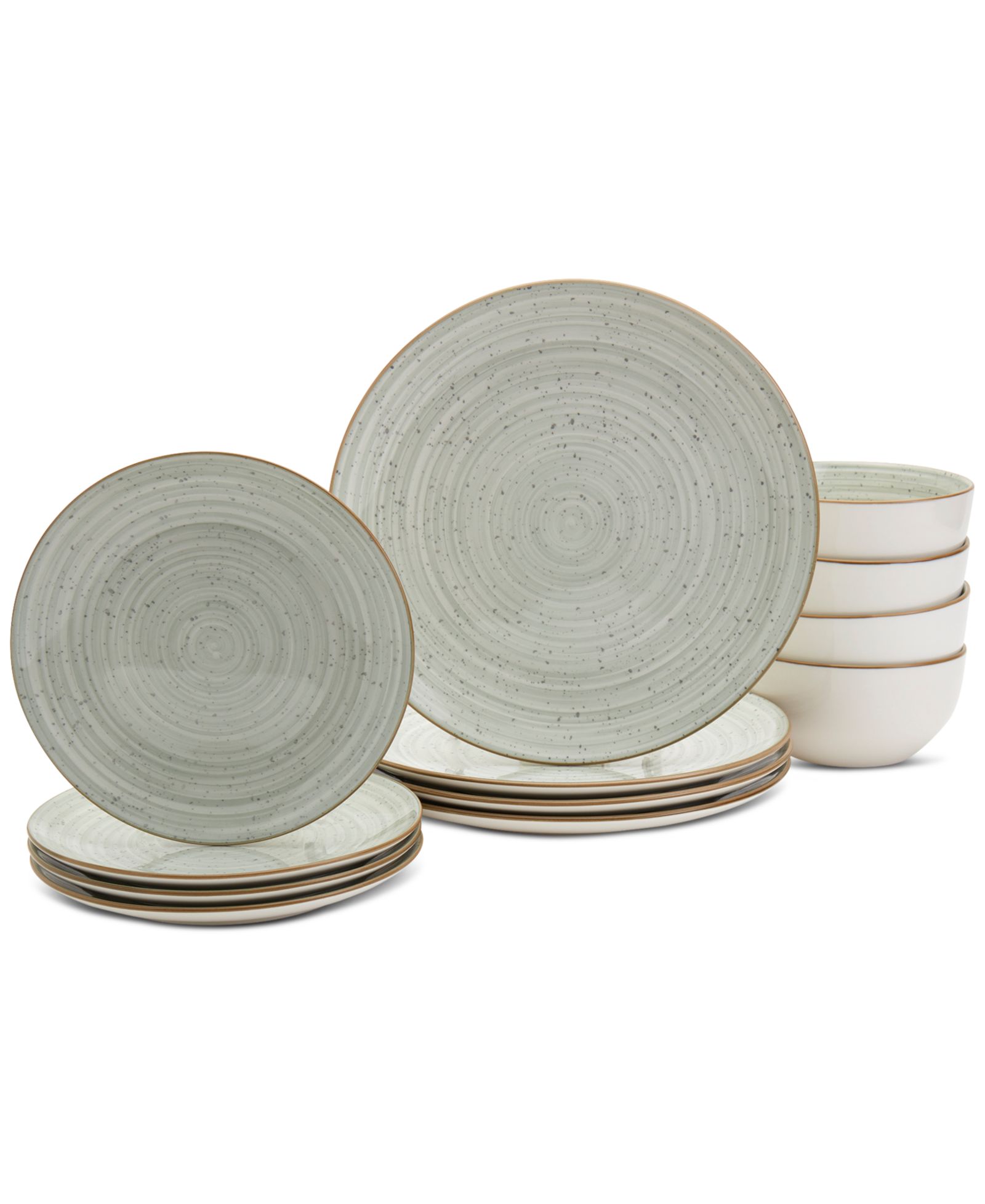 Haven Speckled Sage 12 Pc. Dinnerware Set, Service for 4, Exclusively at Macy's