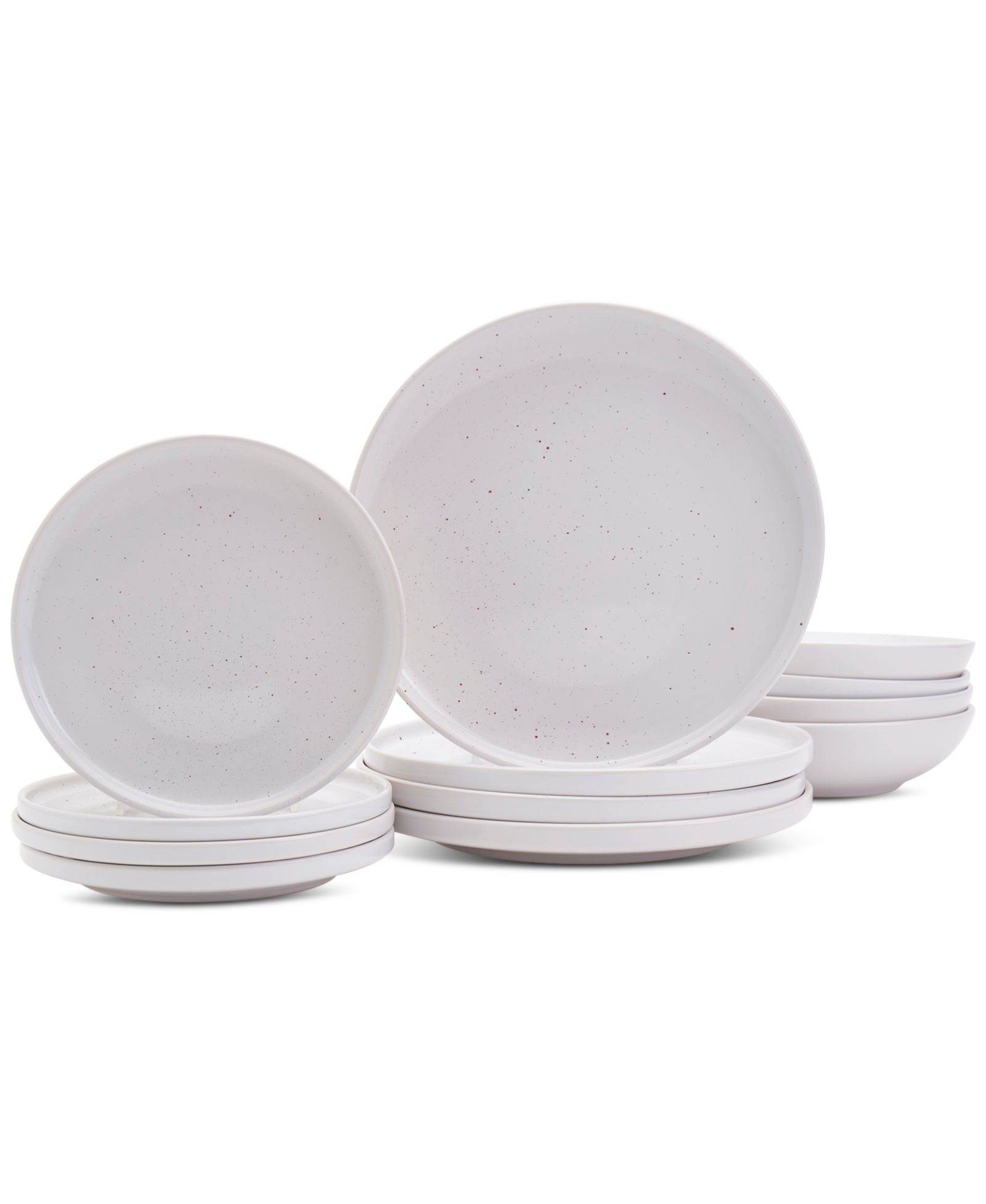 Haven Speckled White 12 Pc. Dinnerware Set, Service for 4, Exclusively at Macy's