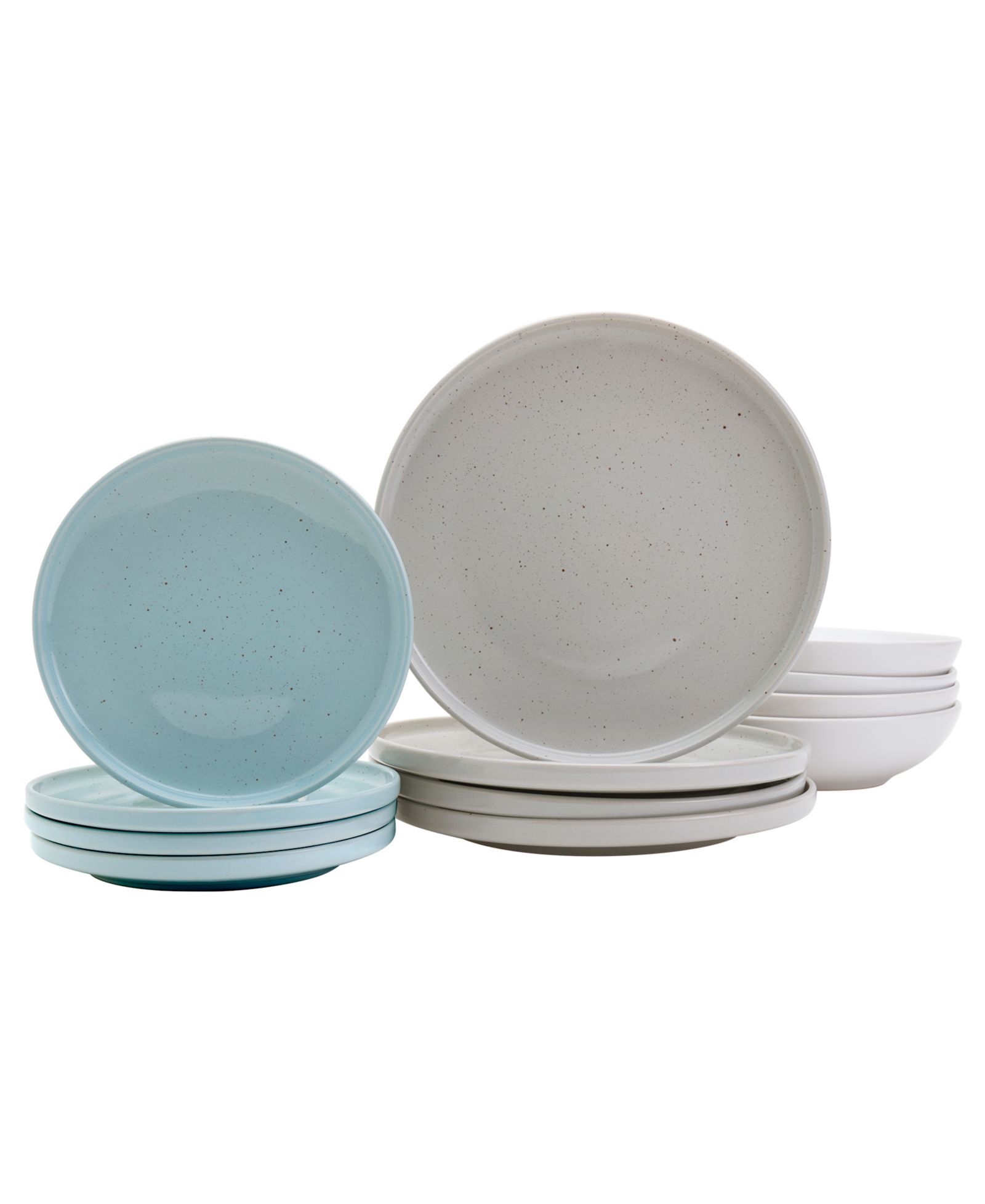 Haven Speckled Assorted 12 Pc. Dinnerware Set, Service for 4, Exclusively at Macy's