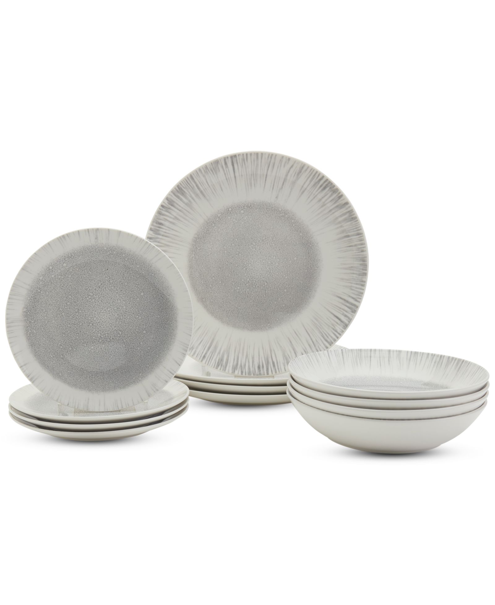Haven Laguna Grey 12 Pc. Dinnerware Set, Service for 4, Exclusively at Macy's