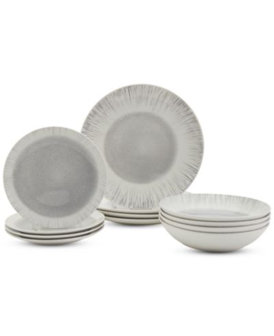 Haven Laguna Grey 12 Pc. Dinnerware Set, Service for 4, Exclusively at Macy's