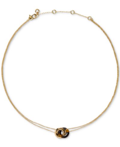 Колье-подвеска kate spade new york Gold-Tone Interlock 16" + 3" extender