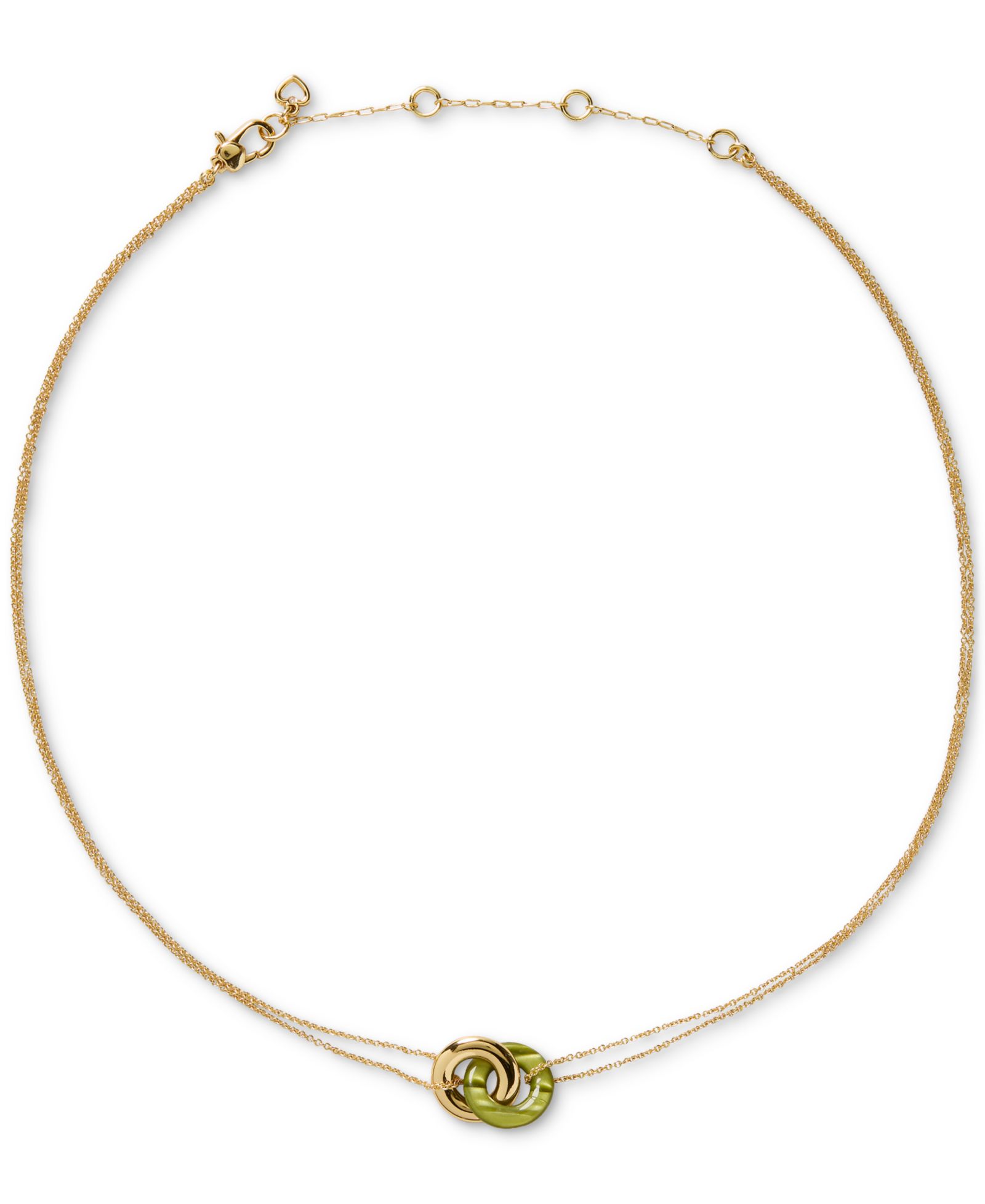 Колье-подвеска kate spade new york Gold-Tone Interlock 16" + 3" extender