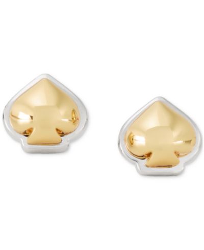 Серьги-гвоздики kate spade new york Two-Tone Sculpted Spade Mini Stud