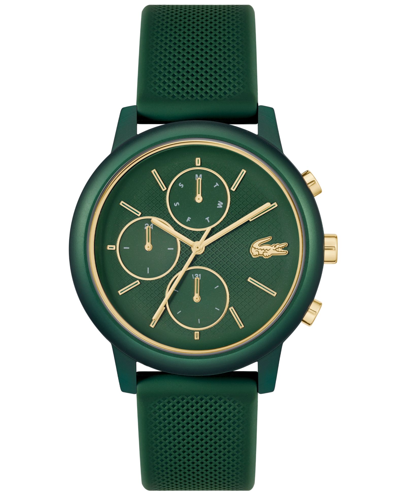Lacoste Men's L.12.12 Move Green Silicone Strap Watch, 42mm