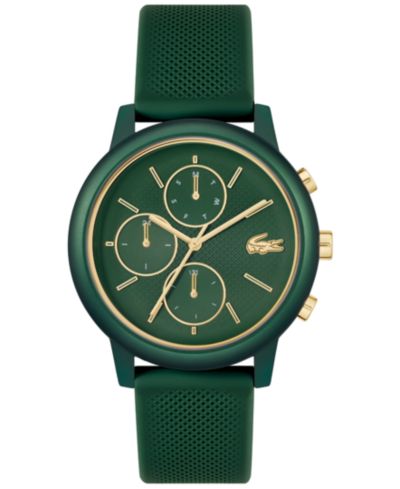 Мужские часы Lacoste L.12.12 Move с зеленым силиконовым ремешком, 42mm