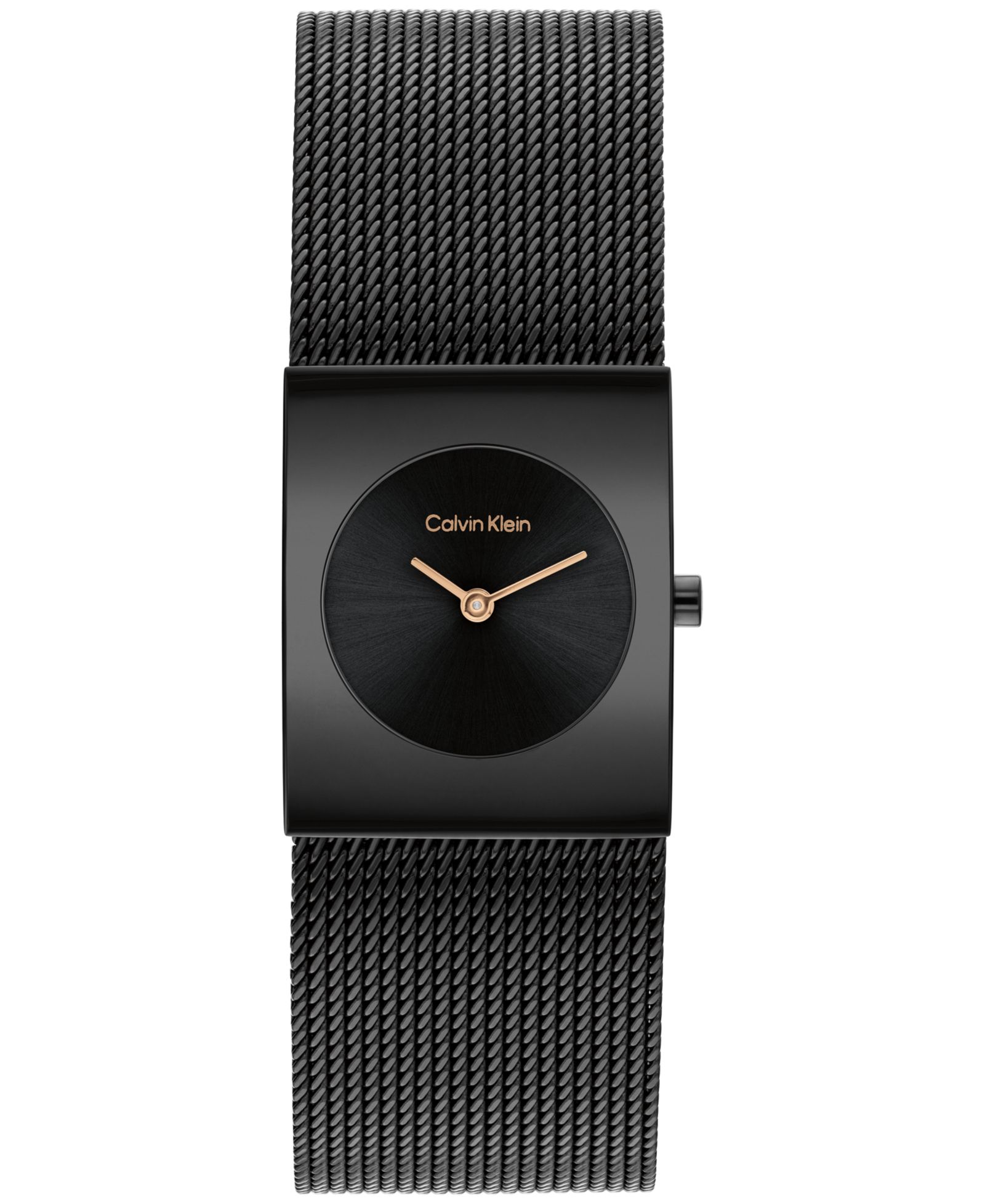 Calvin Klein Women's CK Pulse Black IP Stainless Steel Mesh Bracelet Watch 21.5mm