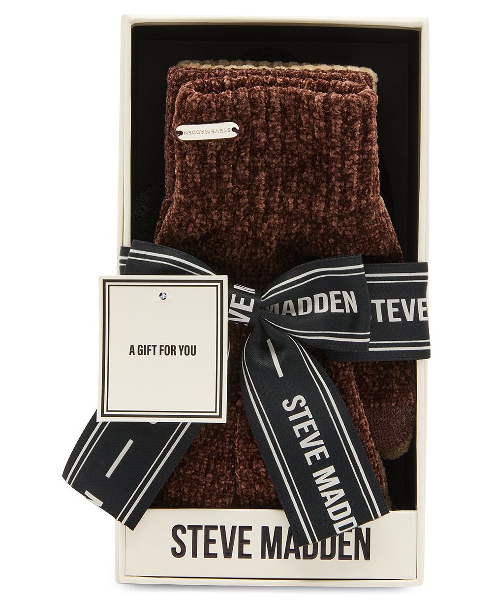Steve Madden 3-Pack Chenille Magic Gloves Set