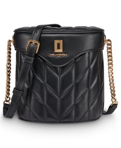 KARL LAGERFELD PARIS Lafayette Leather Crossbody Bag