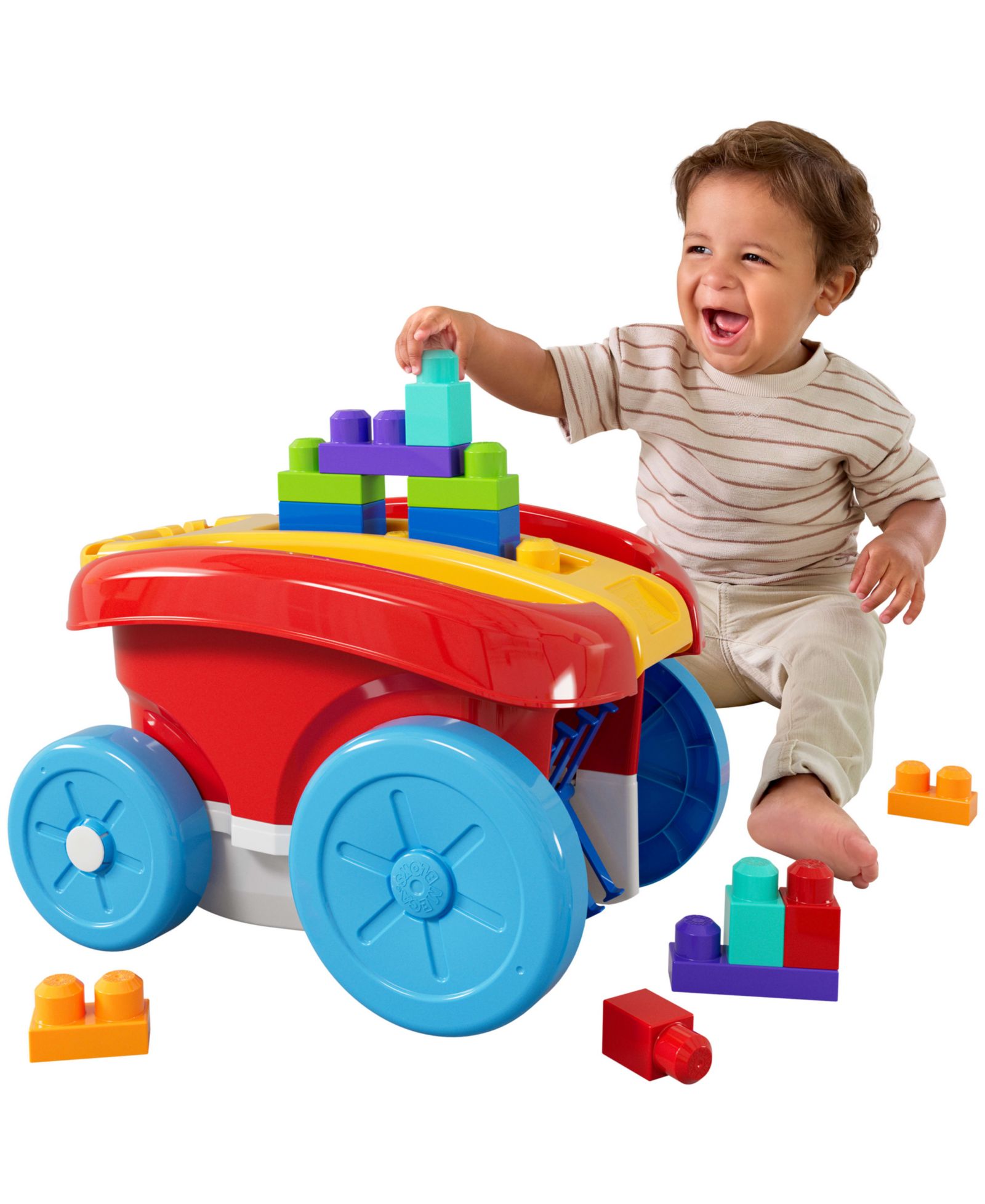 Набор Mega Bloks First Builders Block Scooping Wagon 21 Pieces